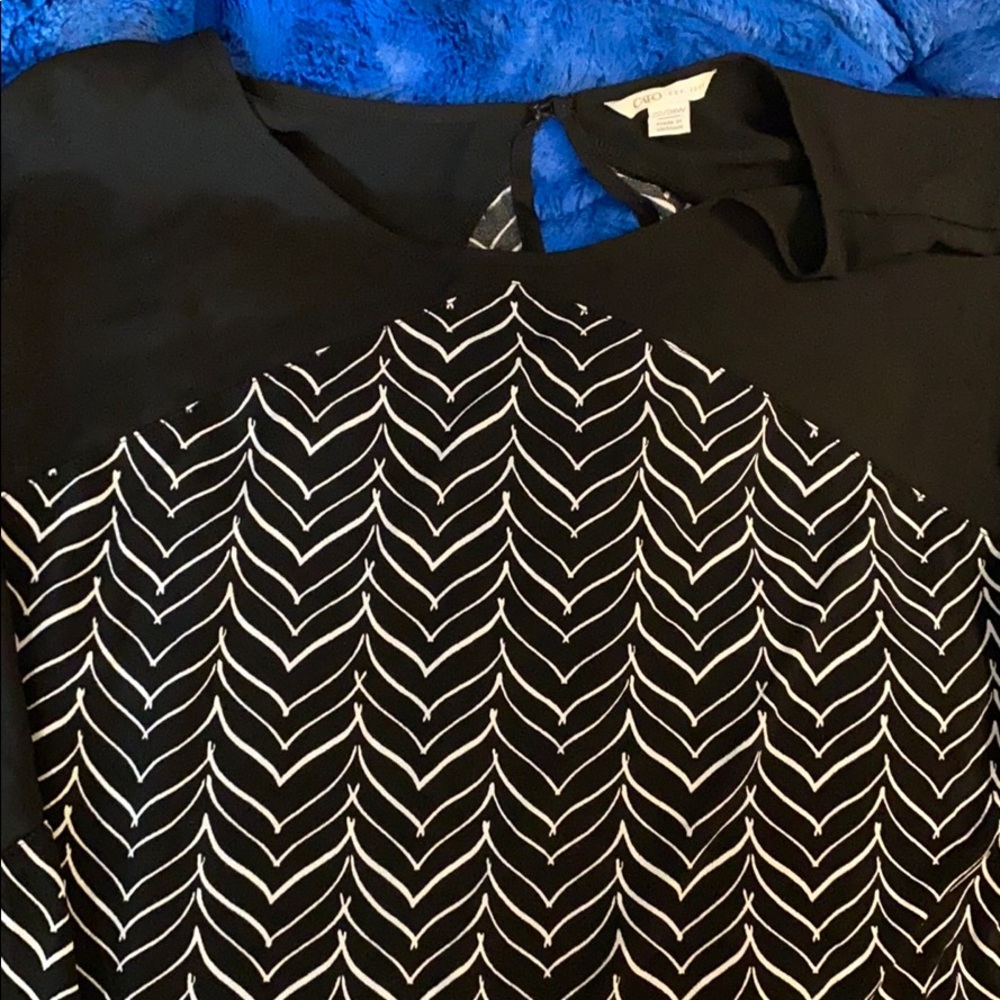 Black and white blouse